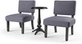 BOWERY HILL 3-Piece Wood Accent Table and Chair Set, Transitional Style by BOWERYHILL