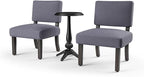 BOWERY HILL 3-Piece Wood Accent Table and Chair Set, Transitional Style by BOWERYHILL