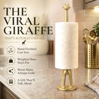 WallCharmers Gold Giraffe Paper Towel Holder & Metal Toilet Paper Stand - Image 2