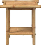 Bamboo Fiber Coffee Table with Storage Shelf, Eco-Friendly Modern Square Design - Image 4