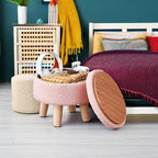 Wimarsbon Storage Ottoman, Modern Round Footrest - Image 5