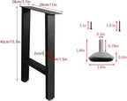 H Bench Legs 16 Inch Metal Coffee End Table Legs - Image 7