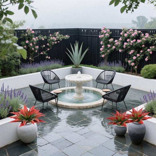 Artificial Agave Faux Agave Fake Greenery 18In Outdoor Artificial Plant Fake Plant for Indoor Home Decoration Plastic Plant Outdoor Decoration Front Porch Decor Simulation Plants 2Pack（Red） - Image 6