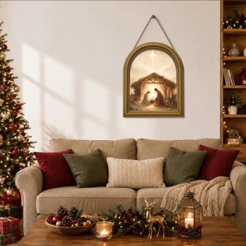 Christmas Decor Vintage Jesus Nativity Wall Art Sign Table Decor - Image 6