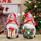 Hodao Christmas Gnomes Decor Resin Figurines with Red Hats and Snowflake Design, Cute Collectible Holiday Statue for Table Decor, Happy Xmas Gift to Celebrate Festive Home Centerpiece Decoration - Image 4