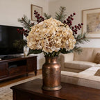 Kimura's Cabin 6pcs Hydrangea Artificiales Flowers Faux Hydrangeas,Cream - Image 4
