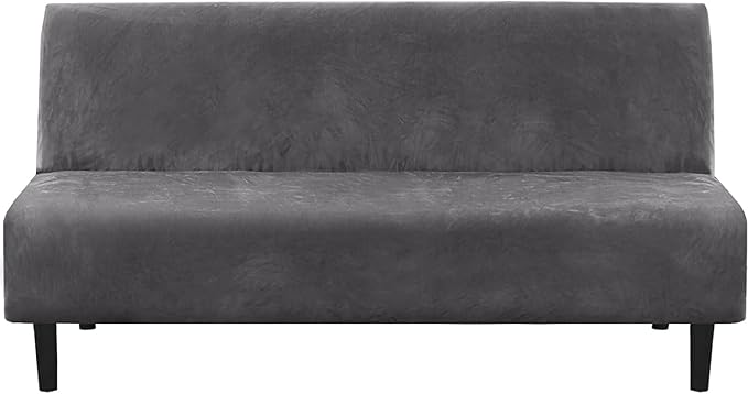 H.VERSAILTEX Real Velvet Futon Cover Armless Sofa Covers Sofa Bed Covers by HVERSAILTEX