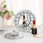 Hipiwe Crystal Jewelry Trinket Box with Glass Lid Silver Mirrored Treasure Box Decorative Jewelry Box Ring Earrings Necklace Storage Keepsake Box Gift for Women - Image 3