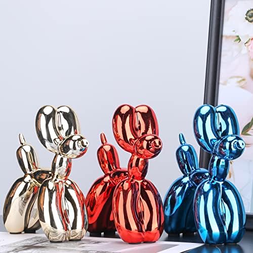 Blue Balloon Dog Decor,Balloon Animal Decor,Shelf Decor Preppy Room Decor,Cute Statue Home Decor, Bedroom Modern Sculpture Desk Decor,Office Gold Decorations Small Figurines - Image 6