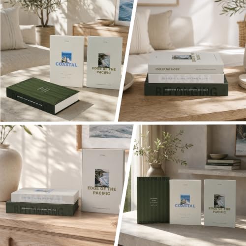 3 PCS Faux Decorative Books for Home Decor-Coffee Table Books Decor-Aesthetic Fake/Faux Books (Designing Edge Coastal) - Image 6