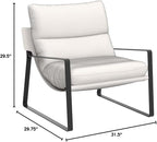 LukeAlon Modern Linen Accent Armchair, Upholstered Soft Living Room Chair - Image 2