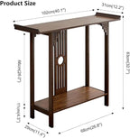 Japanese Style Console Table, Bamboo Accent Table - Image 2