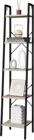 Hzuaneri Ladder Shelf, Bookshelf Bookcase, Freestanding Corner Storage Shelve - Image 8