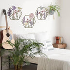 Peryiter 3Pcs Metal Flower Wall Decor Minimalist Floral Hanging, Colorful - Image 6