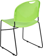 Flash Furniture HERCULES Series 880 lb. Capacity Green Ultra-Compact Stack Chair - Image 6