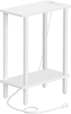 TUTOTAK Small End Table with Charging Station, Narrow Side Table with USB Ports - Image 8