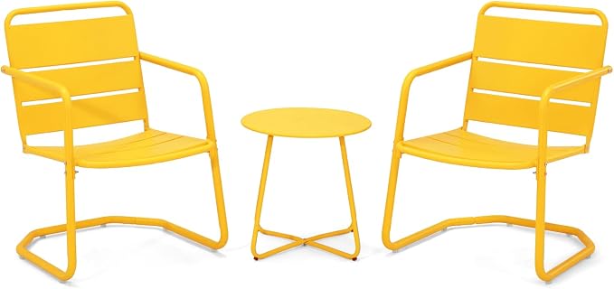 MELLCOM 3 Piece Patio Set, Small Patio Furniture Set - Image 8