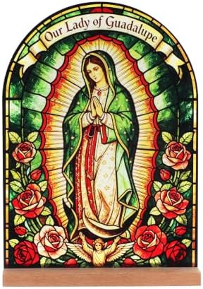 KOMI Catholic Icon Our Lady of Guadalupe Stand Ornament Statue Acrylic Home Altar Decor Christian Gifts by KOMI