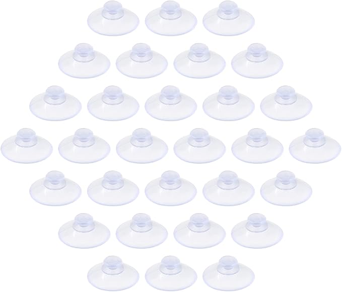 30 Pack Glass Table Suction Cups - 20mm Rubber Suckers Without Hooks by Qjaiune