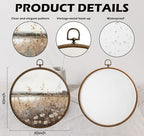 Vintage Cottage Core Decor, Floral Field Round Wall Art, Cottage Wall Decor - Image 2