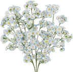 3 Pcs Artificial Wildflowers Blue Long Stem Faux Silk Flowers for Tall Vase by Unknown
