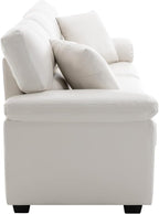 Morden Fort Faux Leather Sofa Couch, Modern Luxury Furniture - Image 8