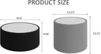 2-Piece Round Nesting Coffee Table Set, 29.52" Marble Coffee Table and End - Image 2