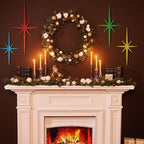 Blulu 4 Pcs Starburst Shaped Wall Decor Mid Century Modern Art,Vintage - Image 4