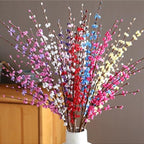 OUKEYI 8 Pcs 29.5“ Long Artificial Jasmine Flowers Tall Fake Flower Bouquet Faux Jasmine Plants Dry Branches for Wedding Home Party Office Party DIY Decor (Sky Blue), OUKEYI-100882 - Image 3