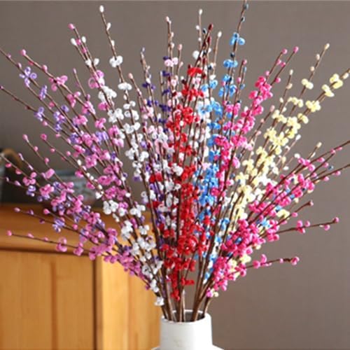 OUKEYI 8 Pcs 29.5“ Long Artificial Jasmine Flowers Tall Fake Flower Bouquet Faux Jasmine Plants Dry Branches for Wedding Home Party Office Party DIY Decor (Dark Pink), OUKEYI-100882 - Image 3