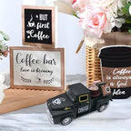 Coffee Decor for Coffee Bar Vintage Metal Truck Decor, Black - Image 4