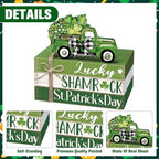 Geelin 4 Pcs St. Patrick's Day Table Decoration Wooden Book Stack Signs - Image 4