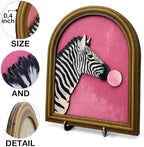 3D Funky Pink Zebra Bubble Gum Wall Art Sign Room Decor - Image 3