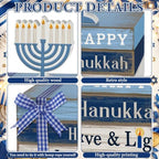 4 Pcs Hanukkah Table Decor for Home Chanukah Tiered Tray Decor - Image 5