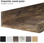 upsimples Floating Shelves for Wall Decor and Storage, Brown, 6Pcs 15.7'' - Image 5