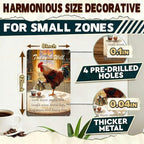 Rooster Tin Metal Signs Country Kitchen Wall Art Decor Chicken Sign Farmhouse Decor Today I Will Pry More Worry Less Metal Sign Funny Chicken Coop Accessories Home Garden Farm Yard 12x8 Inch - Image 2