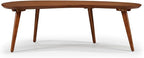 Mid Century Modern Abstract Shaped Coffee Table/Solid Wood/White Finish - Image 4