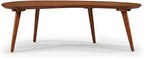 Mid Century Modern Abstract Shaped Coffee Table/Solid Wood/Oak Finish - Image 4