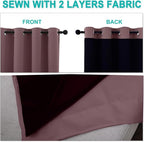 NICETOWN 100% Blackout Blinds, Dry Rose, Laundry Room Decor Window Treatment - Image 5