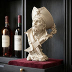 H&W Sandstone Pirate Figurine, Buccaneer Francis Drake Statue Decoration - Image 6
