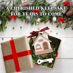 3Pcs House Warming Gifts New Home Ornament 2026 - Wooden First New Home Gift Idea for Couple, Women, or Families - 3D New House Keepsake with Key Design(Brown+Khaki+Blue) - Image 3