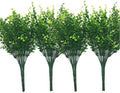 CATTREE Artificial Eucalyptus Plants, Plastic Christmas Decorations Fake Shrubs Bushes Green Leaves Wedding Indoor Outdoor Home Garden Verandah Kitchen Office Table Centerpieces Arrangements 8 pcs by CATTREE