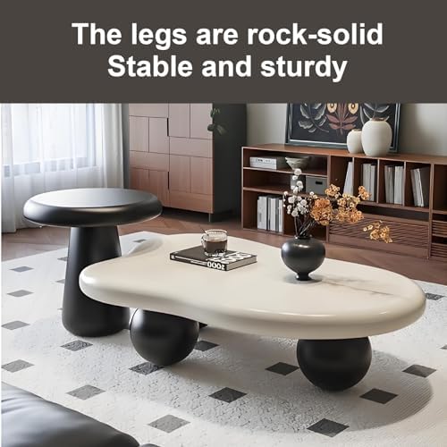 Eco-Friendly Vintage Cream Coffee Table - Image 5