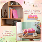 3 Set Linen Decorative Books with Beaded Garland, Classic, Colorful - Image 5