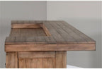 Pemberly Row 80" Farmhouse Wood Home Bar Unit, Stemware Rack, Wine Storage - Image 3