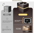 Smart Nightstand with Wireless Charging, LED Nightstand, Night Table Bedside - Image 6