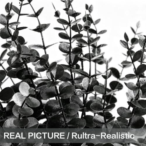 40 Pcs Black Artificial Eucalyptus Stems,Eucalyptus Leaves Greenery Stems - Image 3