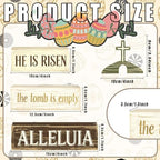 Easter Decorations - He Is Risen Tomb Cross Tiered Tray Decor - Religious Easter Wooden Tabletop Sign - Faith Farmhouse Easter Home Decor Indoor - Spring Home Decor for Living Room, Kitchen Counter, Seasonal Farmhouse Display - Image 3