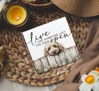 Goldendoodle Wooden Box Sign, Rustic Farmhouse Live Like Someone Left the Gate Open Signs for Home Decor,Farm Dog Office Kitchen Bedroom Decor,Goldendoodle Gifts for Kids Women Men,8x8 - Image 4