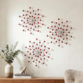 ZEXUIRU 3 Set Silver Starburst Wall Art for Home Decor Metal Bling Crystal Rhinestones Sunburst Wall Decor Sparkling Rhinestone Art Accent Silver - 13in by ZEXUIRU